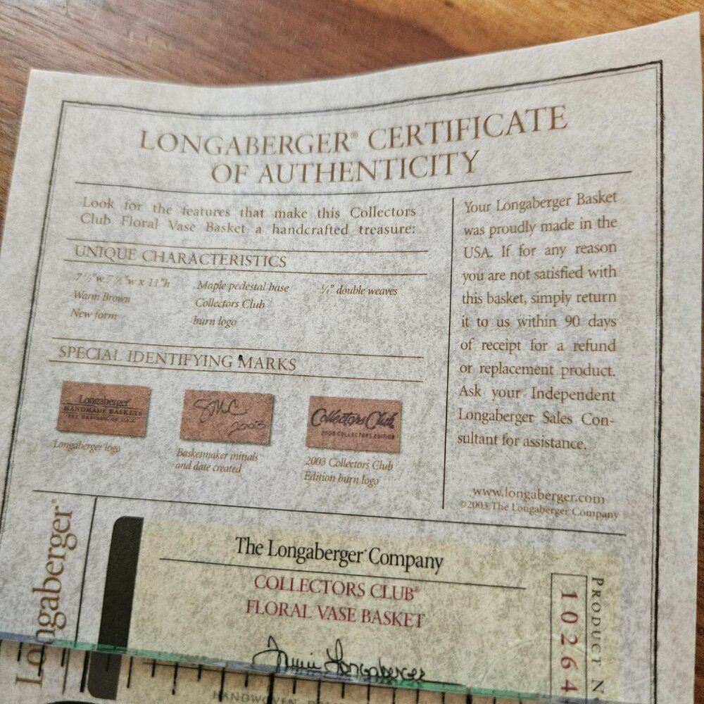 longaberger small boardwalk basket purse signed - Picture 8 of 9